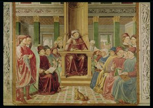 St. Augustine Reading Rhetoric and Philosophy at the School of Rome by Benozzo di Lese di Sandro Gozzoli